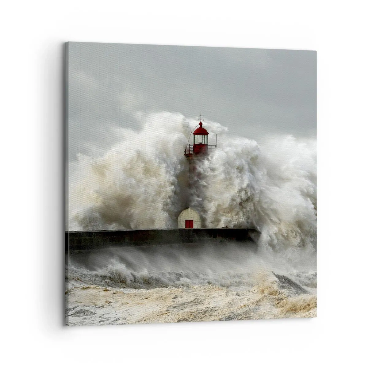 Cuadro sobre lienzo - Impresión de Imagen - La furia del océano - 50x50 cm