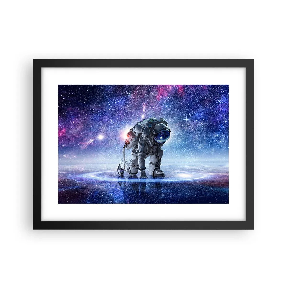 Póster en marco negro - Cielo estrellado sobre mí - 40x30 cm