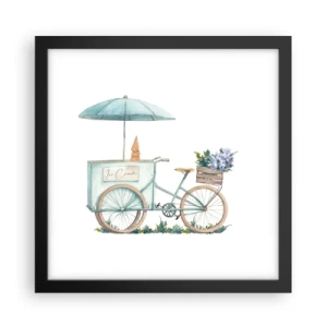 Póster en marco negro - Dulce recuerdo del verano - 30x30 cm