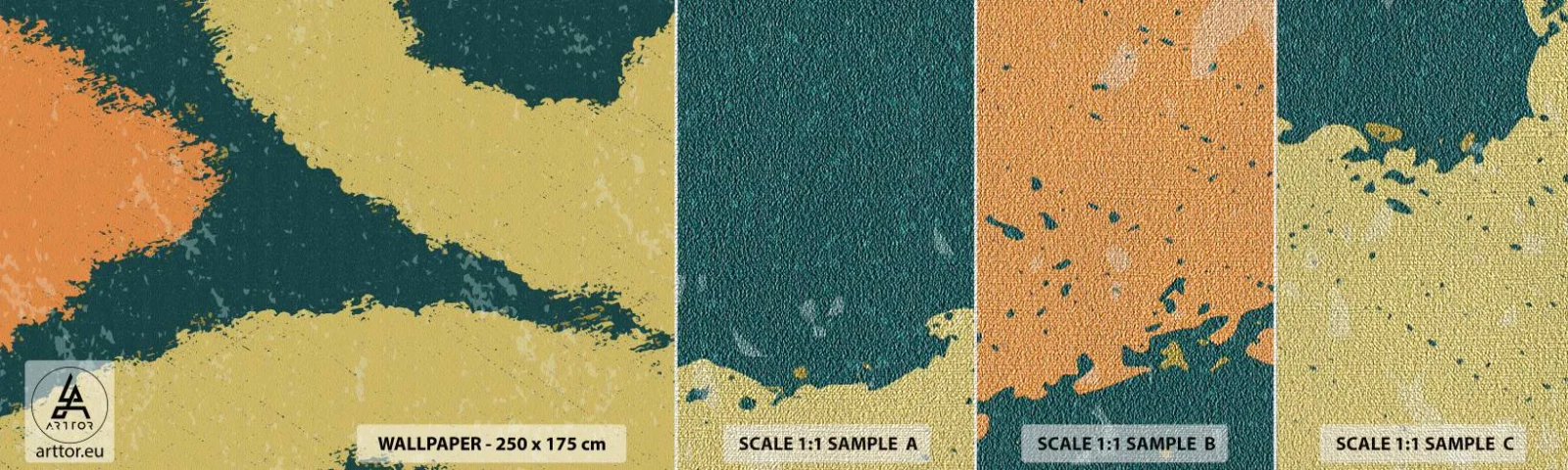 Muestra de fotomural Premium Canvas - Abstracción - a cámara lenta - Abstracción, Pedazo, Envejecido - 100x30 cm