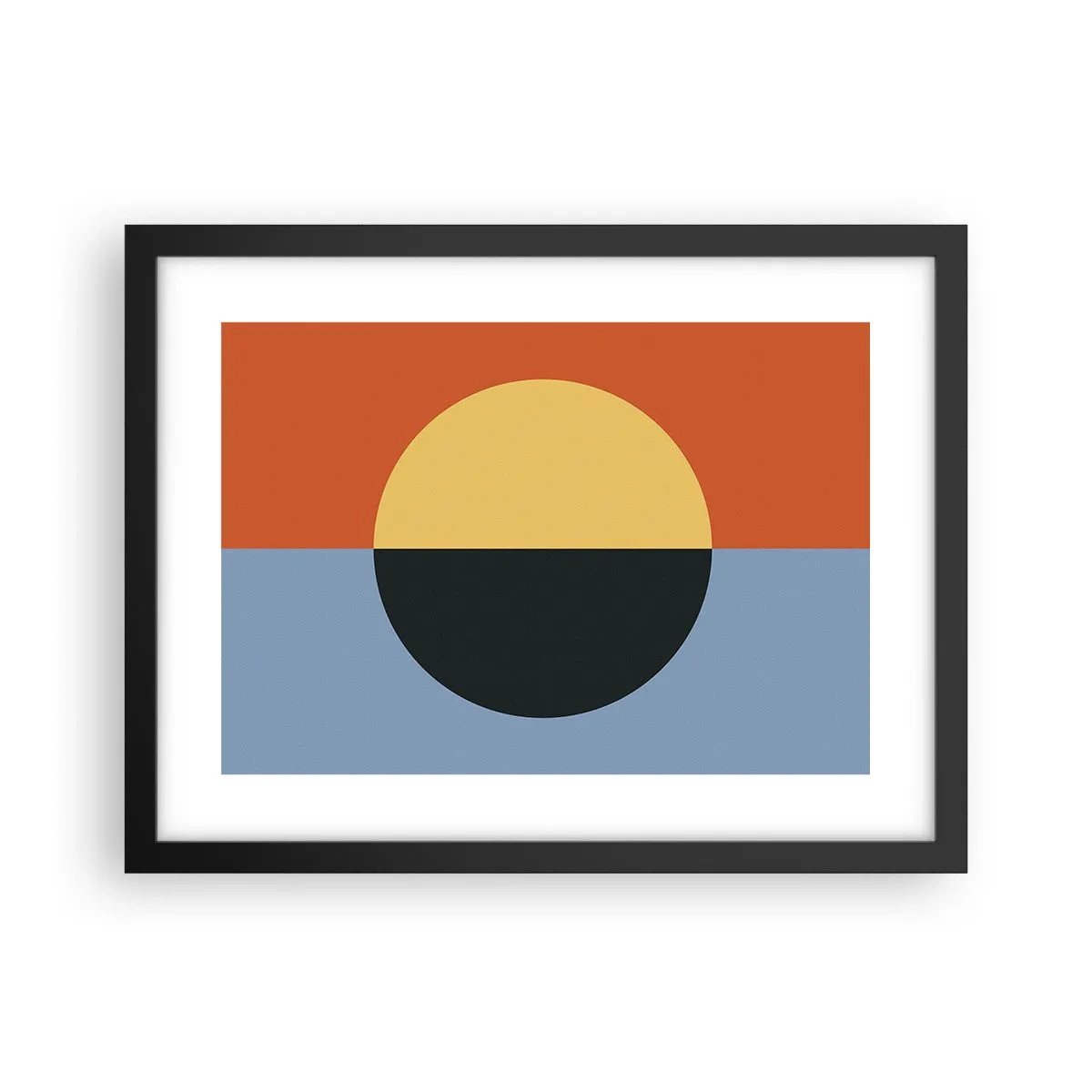 Póster en marco negro - Una composición de calidez y frescura - 40x30 cm