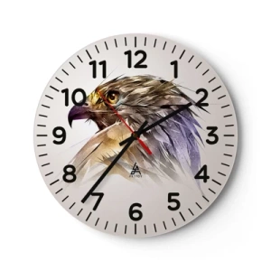 Reloj de pared - Reloj de vidrio - Retrato de un guerrero - 30x30 cm