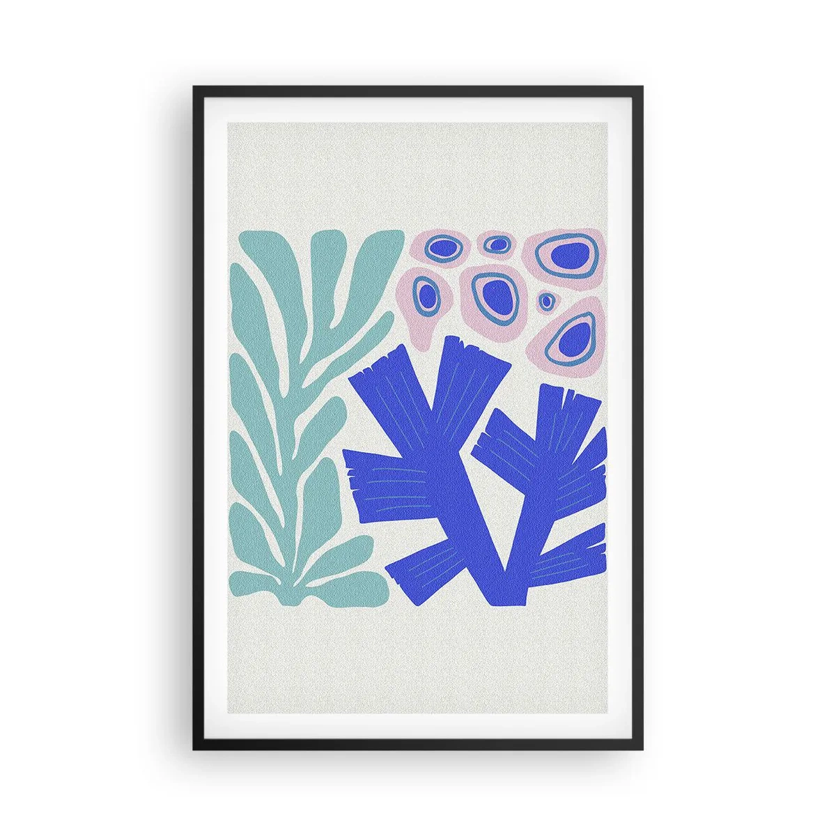 Póster en marco negro - Jardín submarino - 61x91 cm