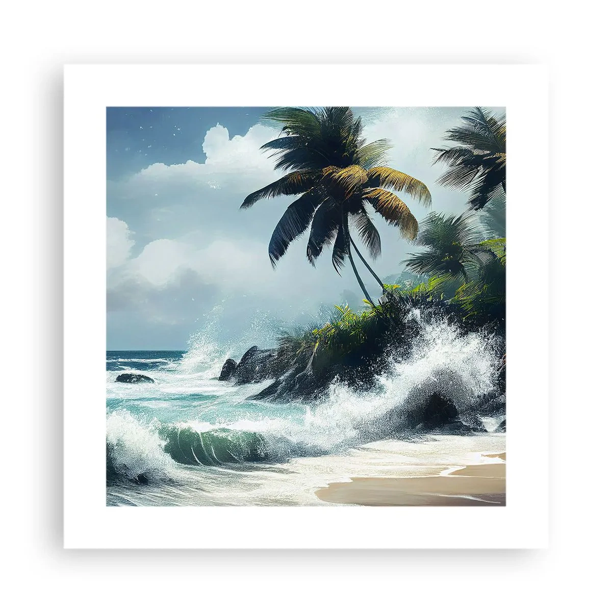 Póster - En una costa tropical - 40x40 cm