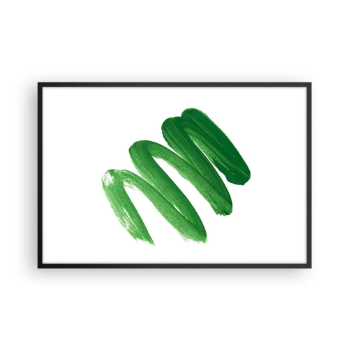 Póster en marco negro - Una broma verde - 91x61 cm