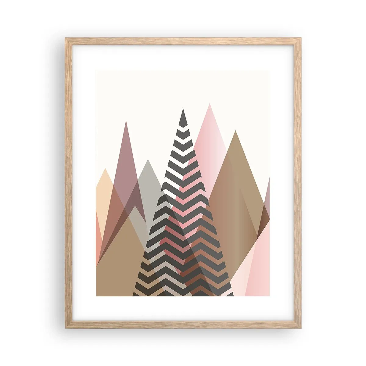 Póster en marco roble claro - Una visión piramidal - 40x50 cm