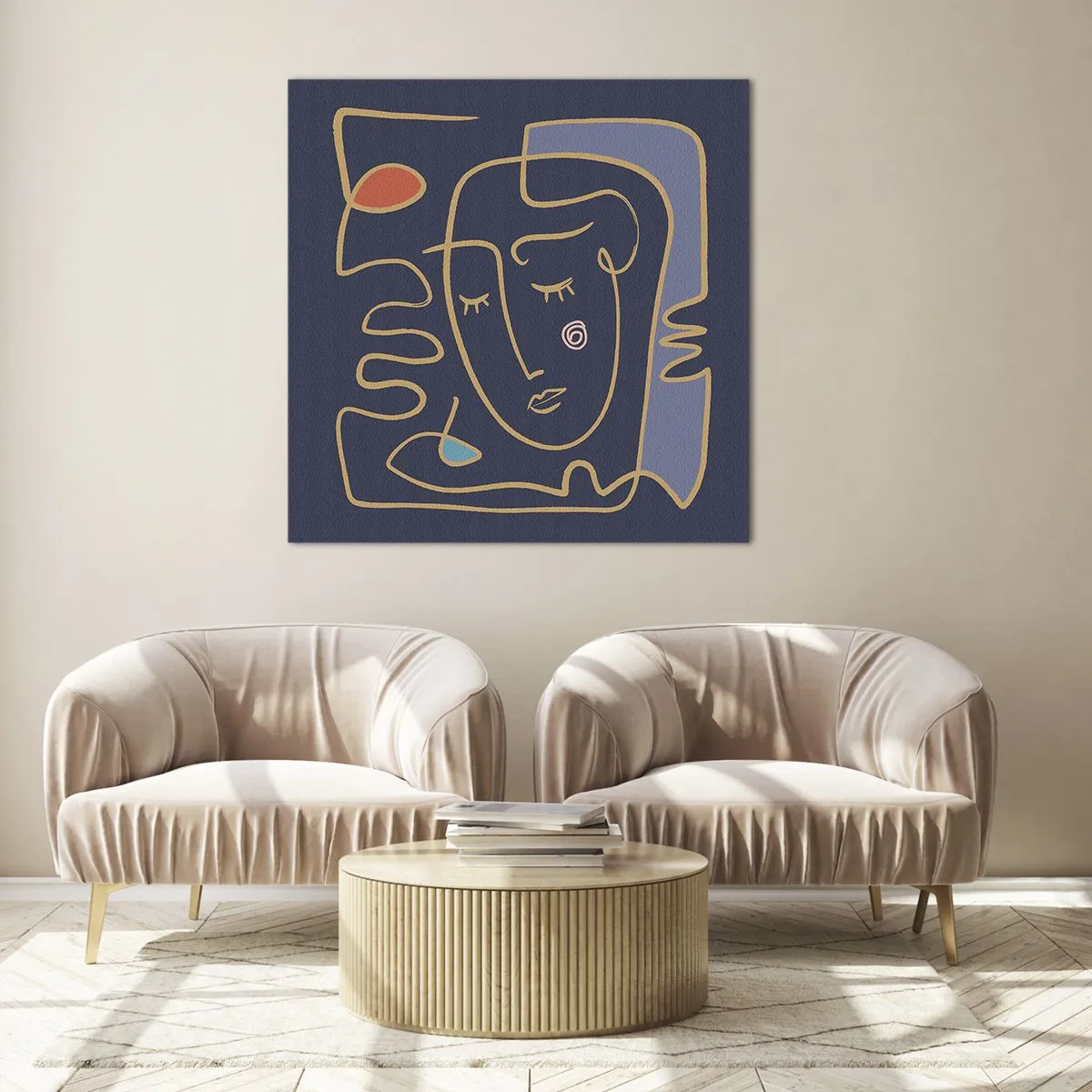 Cuadro sobre vidrio - Impresiones sobre Vidrio - En un maravilloso sueño - 40x40 cm