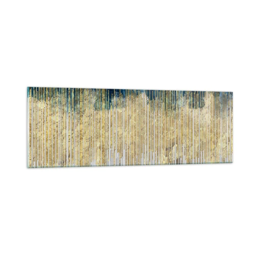 Cuadro sobre vidrio - Impresiones sobre Vidrio - Frontera de líneas doradas - 90x30 cm