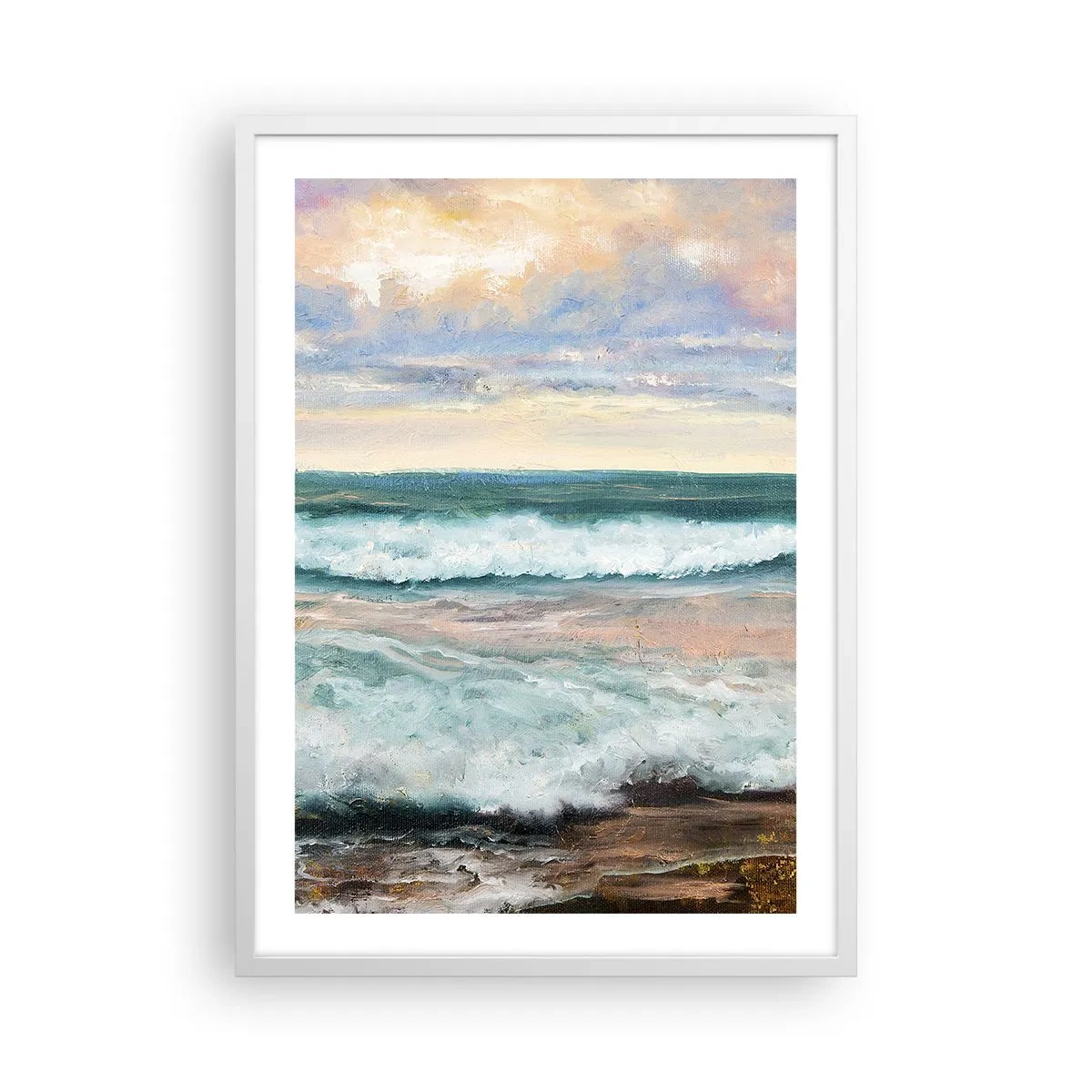 Póster en marco blanco - Aquí suavizarás tu alma - 50x70 cm