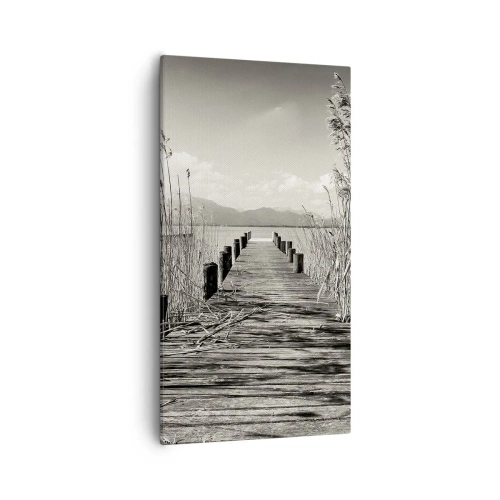 Cuadro sobre lienzo - Impresión de Imagen - En la quietud de los juncos - 55x100 cm