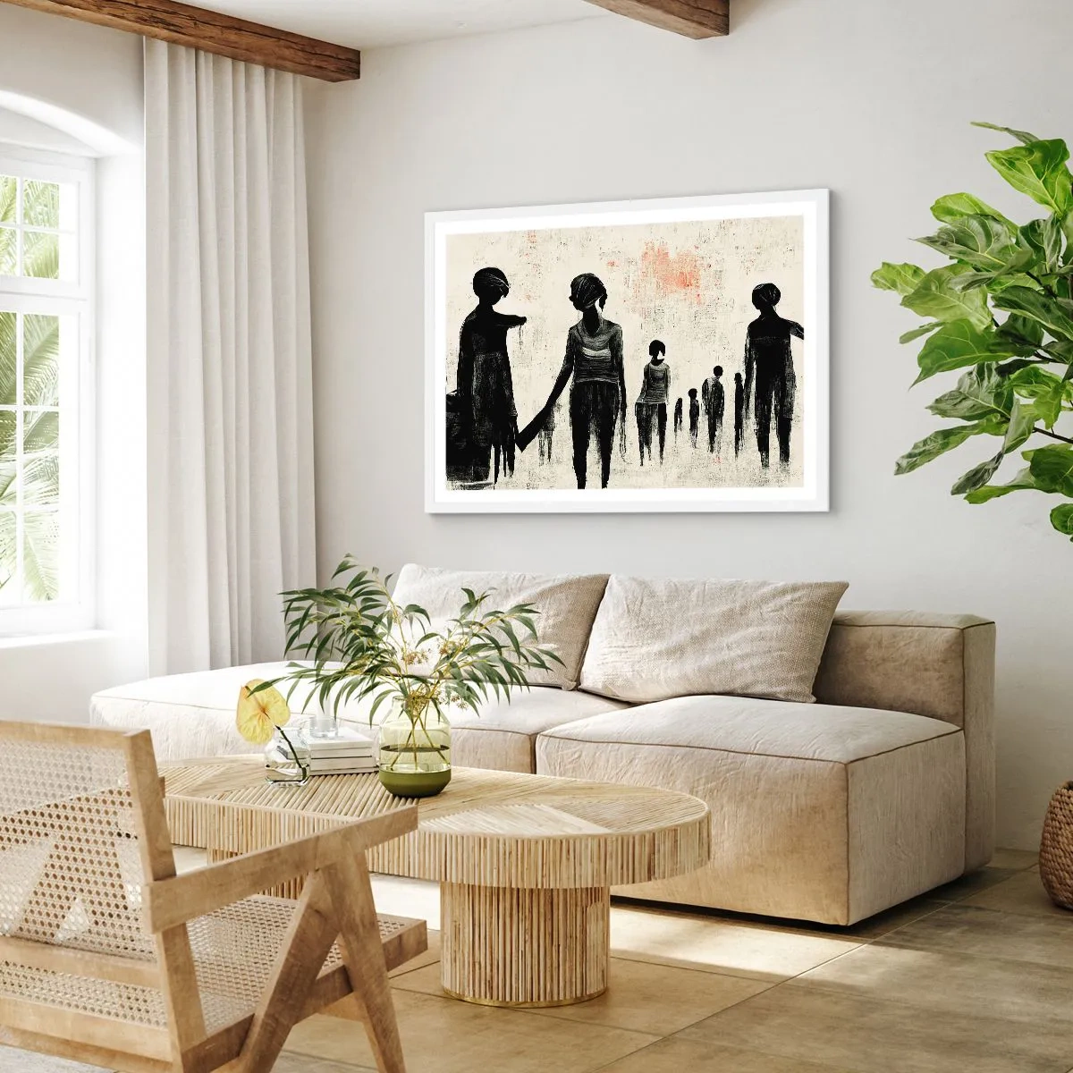 Póster en marco blanco - Contra la soledad - 100x70 cm