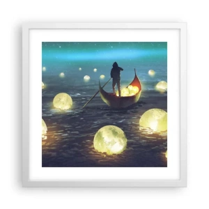 Póster en marco blanco - Cosas que los filósofos nunca soñaron - 40x40 cm