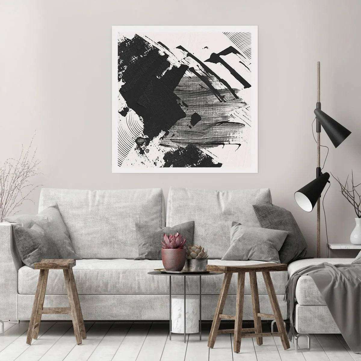 Póster - Abstracción: la expresión del negro - 30x30 cm