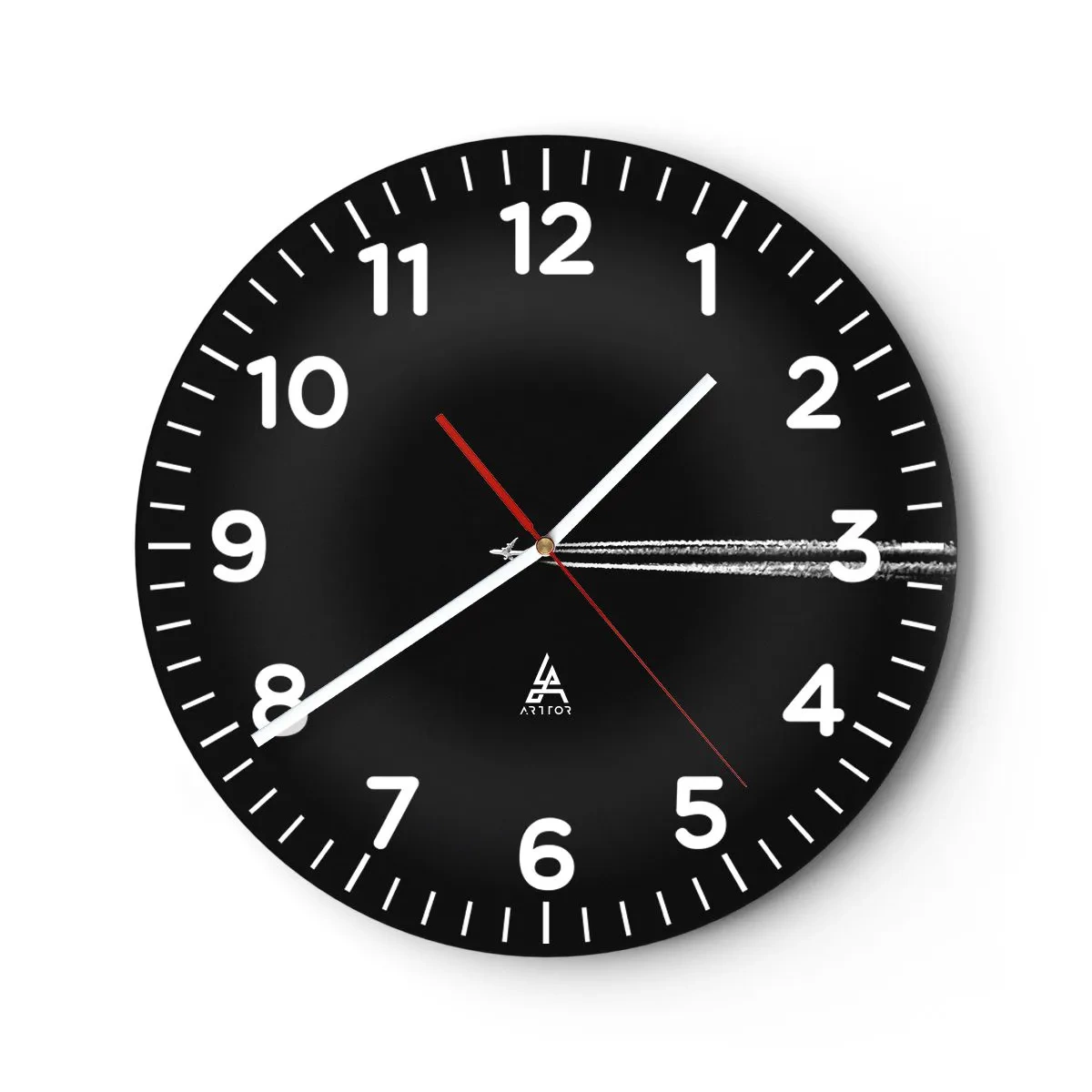 Reloj de pared - Reloj de vidrio - En otra dimensión - 40x40 cm