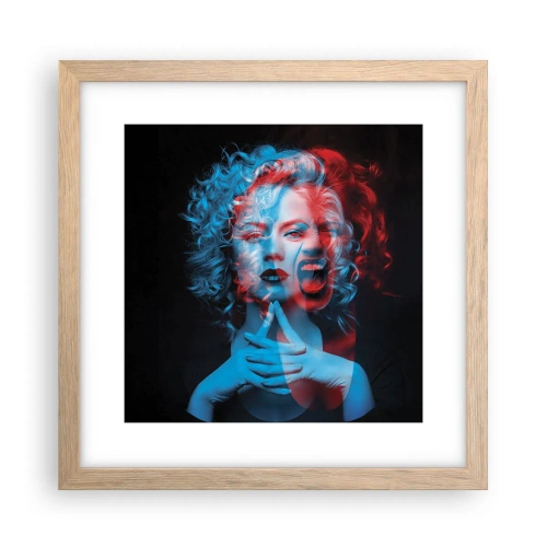 Póster en marco roble claro - Alter ego - 30x30 cm