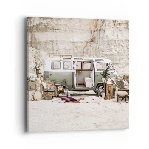 Cuadro sobre lienzo - Impresión de Imagen - Hora de empezar el viaje - 40x40 cm
