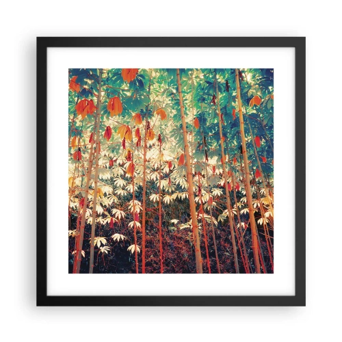 Póster en marco negro - La vida secreta de las hojas - 40x40 cm