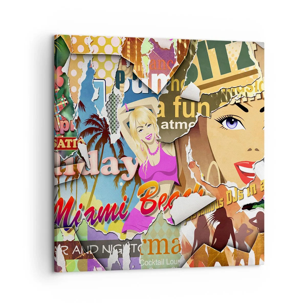 Cuadro sobre lienzo - Impresión de Imagen - Recuerdos de las vacaciones - 50x50 cm