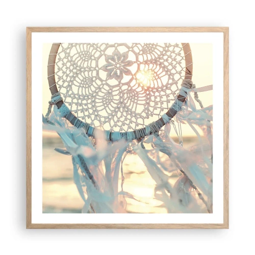 Póster en marco roble claro - Tótem sagrado - 60x60 cm