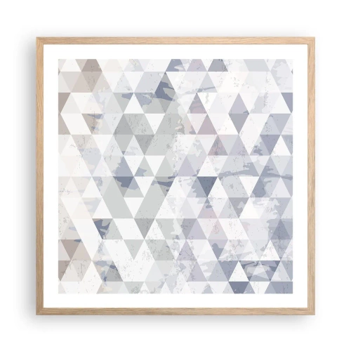 Póster en marco roble claro - A ritmo de triángulo - 60x60 cm
