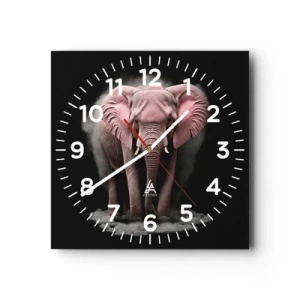Reloj de pared - Reloj de vidrio - El rey rosado de oriente - 30x30 cm