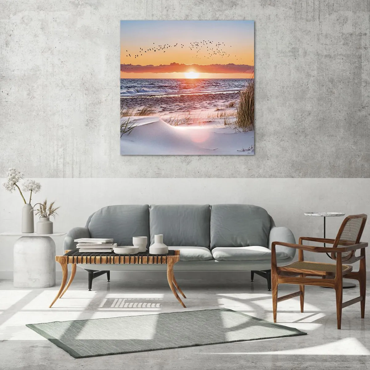 Cuadro sobre vidrio - Impresiones sobre Vidrio - Paisaje horizontal - 70x70 cm