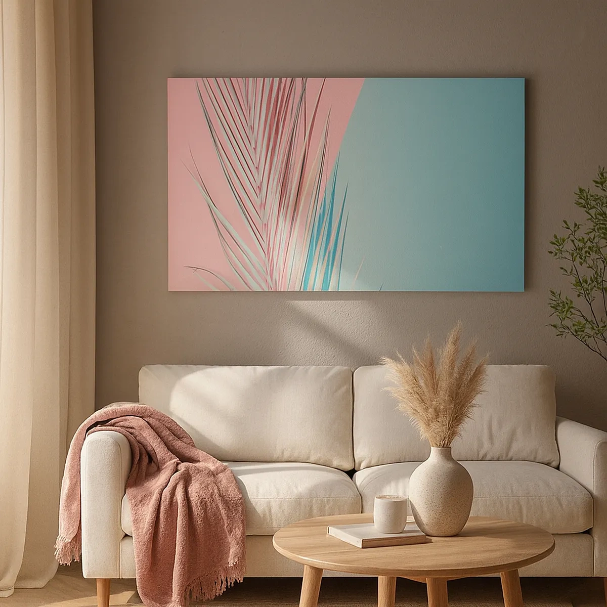 Cuadro sobre lienzo - Impresión de Imagen - Impresión tropical - 30x30 cm