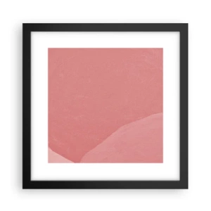Póster en marco negro - Composición orgánica en rosa - 30x30 cm