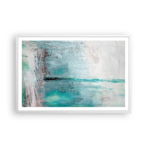 Póster en marco blanco - Horizontalmente sobre el azul - 91x61 cm