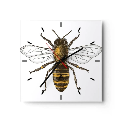 Reloj de pared - Reloj de vidrio - Bondad natural - 40x40 cm