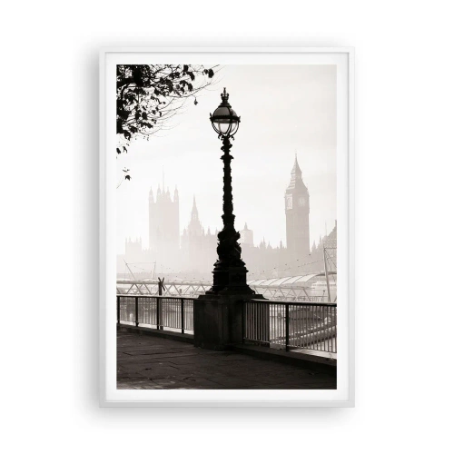 Póster en marco blanco - La mañana de Londres - 70x100 cm