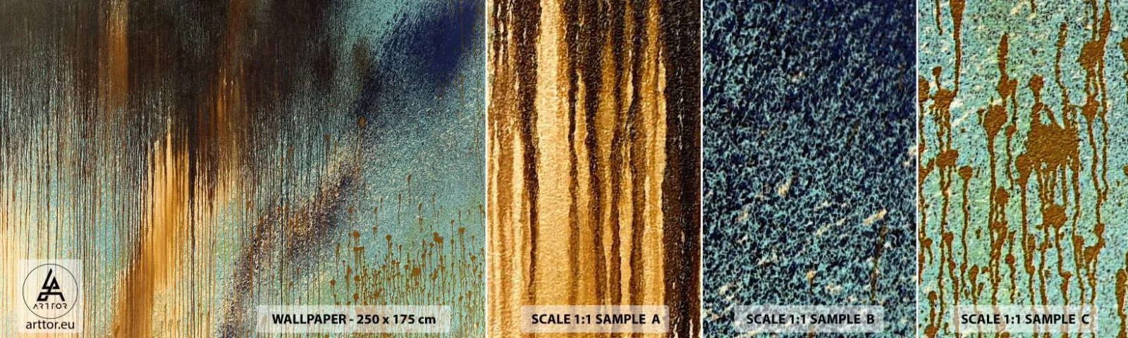 Muestra De Fotomural Standard Eco - Una composición colorista no accidental - Abstracción, Industrial, Pintar - 100x30 cm