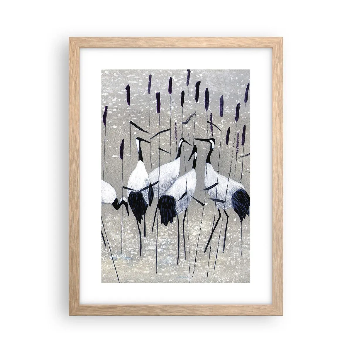 Póster en marco roble claro - Entre los suyos - 30x40 cm