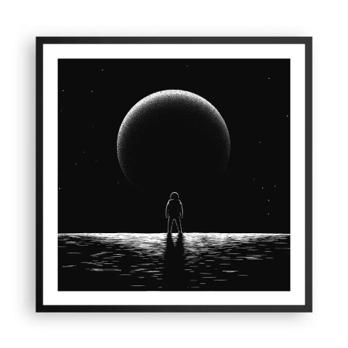 Póster en marco negro - Cara a cara - 60x60 cm