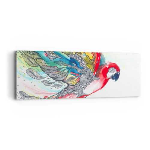 Cuadro sobre lienzo - Impresión de Imagen - Vivir con colorido - 90x30 cm