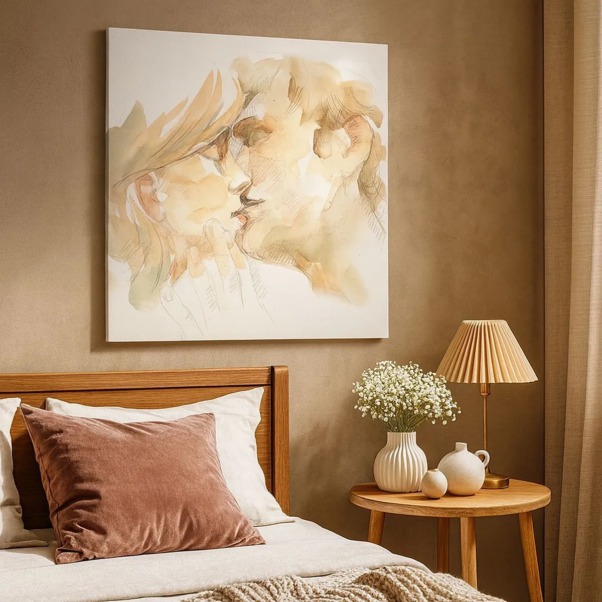 Cuadro sobre lienzo - Impresión de Imagen - ¿La media naranja encontrada? - 30x30 cm