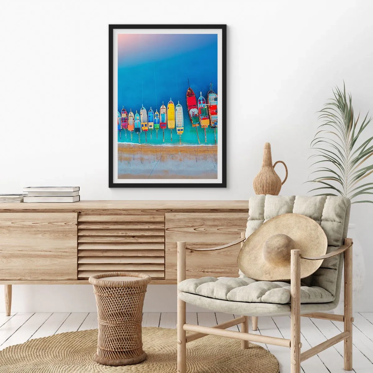 Póster en marco negro - A vista de pájaro - 40x50 cm