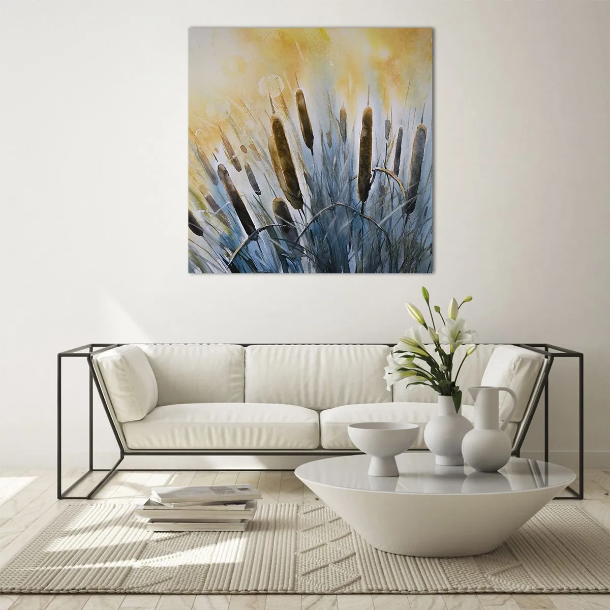 Cuadro sobre vidrio - Impresiones sobre Vidrio - El frío del agua, el calor del sol - 60x60 cm