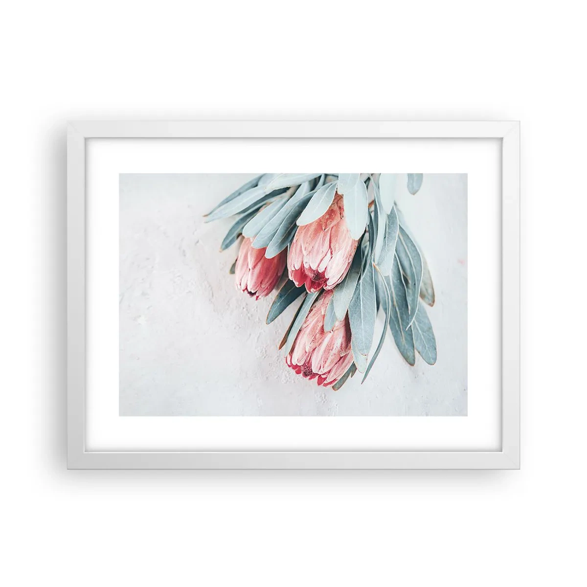 Póster en marco blanco - Avergonzada de su propia belleza - 40x30 cm