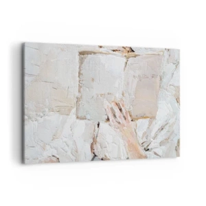 Cuadro sobre lienzo - Impresión de Imagen - Una pintura impresionista de una mano sosteniendo un libro abierto. - 100x70cm - En otro mundo - Decoración de pared moderna para salón y dormitorio ARTTOR