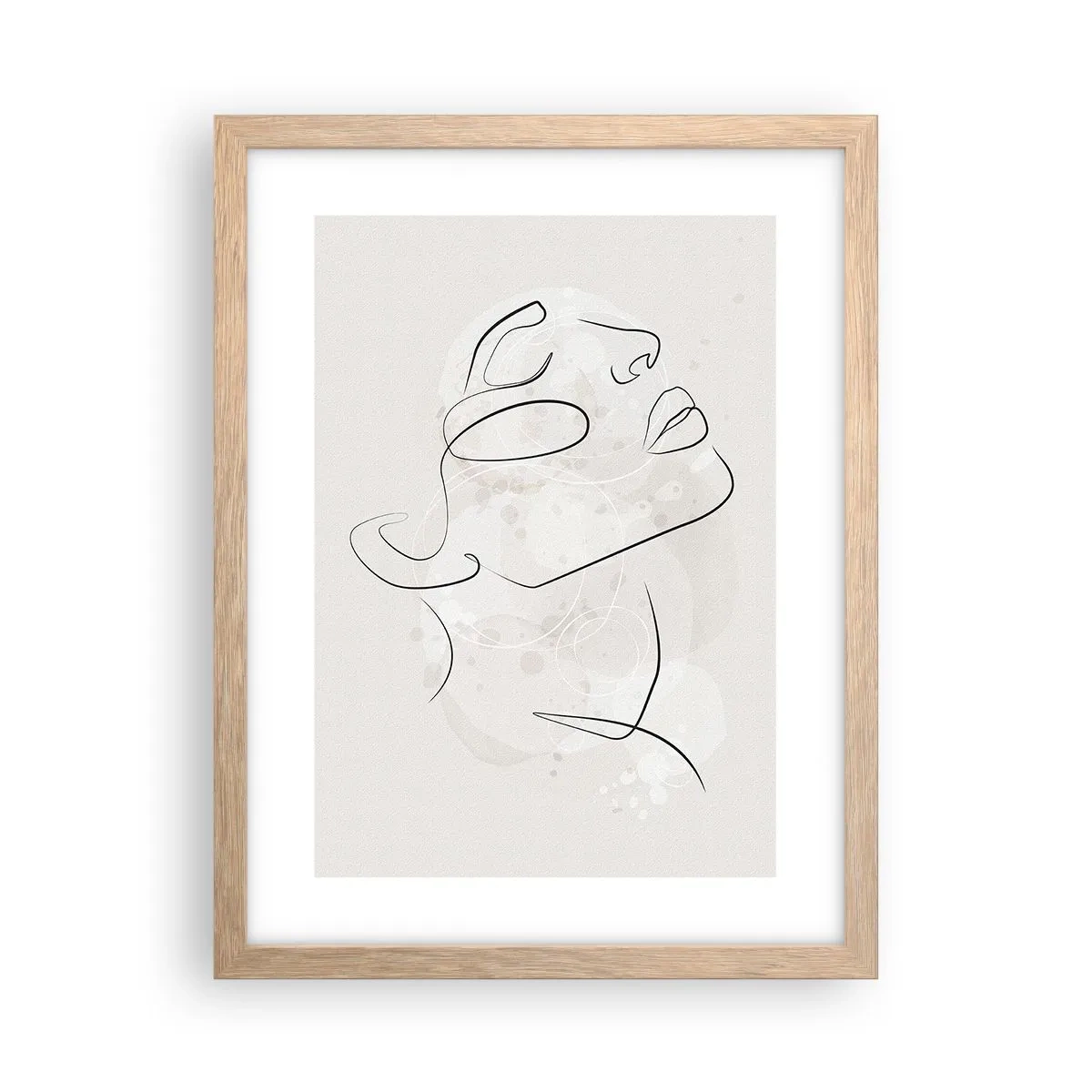 Póster en marco roble claro - Contorno de un sueño - 30x40 cm