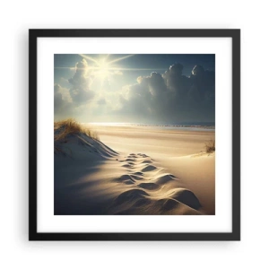 Póster en marco negro - Paisaje tranquilizador - 40x40 cm