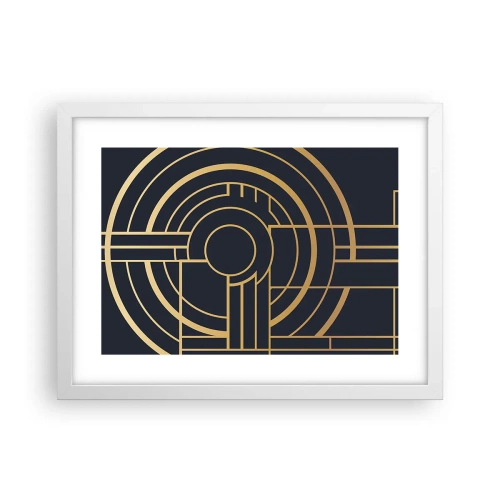 Póster en marco blanco - Giro de los elementos - 40x30 cm