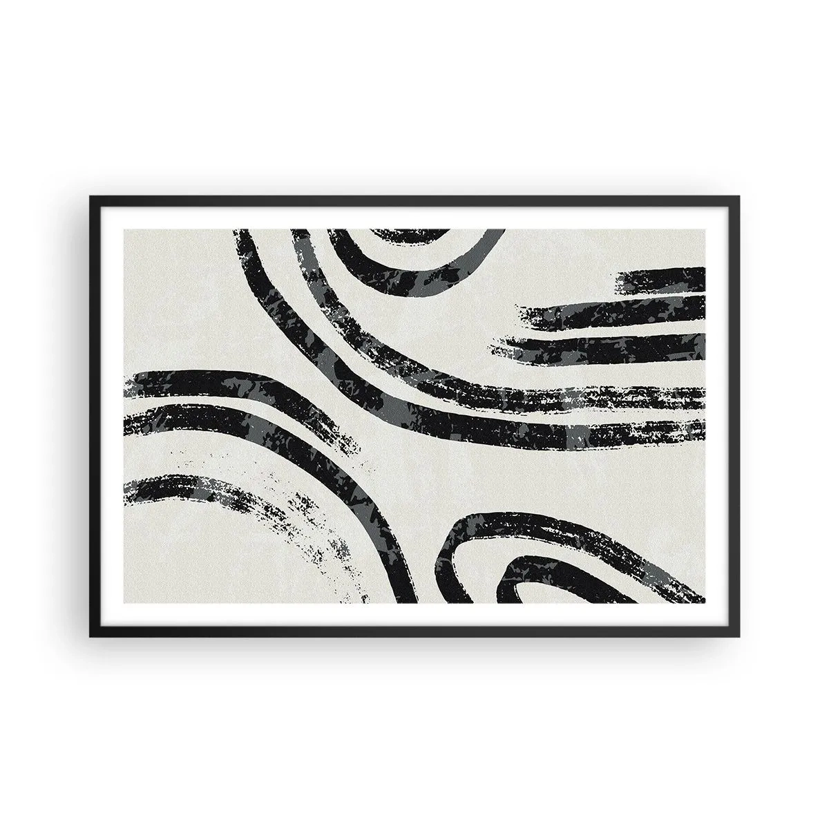 Póster en marco negro - A medias - 91x61 cm