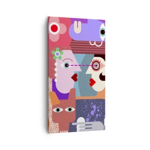 Cuadro sobre lienzo - Impresión de Imagen - Cara a cara - 55x100 cm