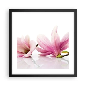 Póster en marco negro - Suave como un soplo de primavera - 40x40 cm