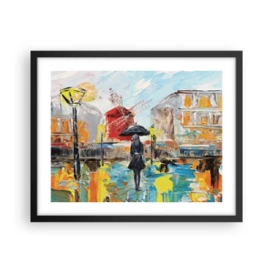 Póster en marco negro - Leyendas parisinas - 50x40 cm