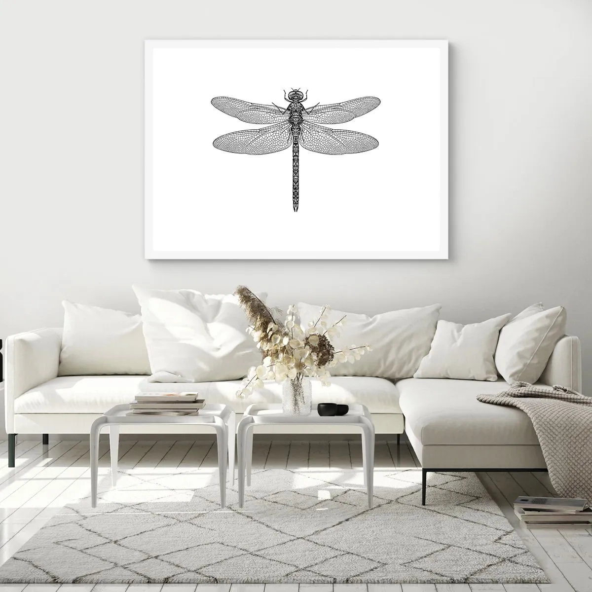 Póster en marco blanco - Precisión de la naturaleza - 70x50 cm