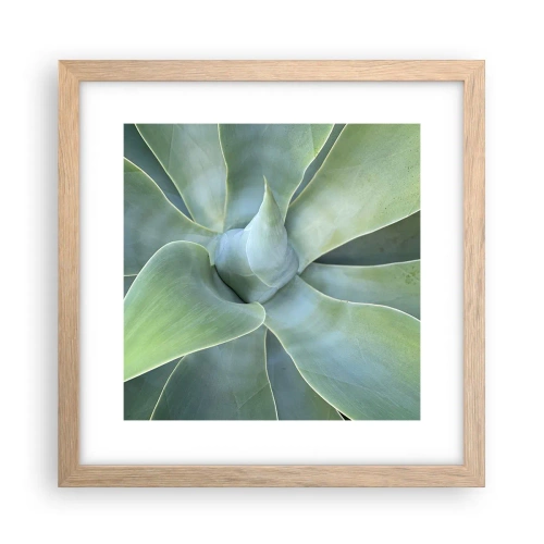 Póster en marco roble claro - El nacimiento del verde - 30x30 cm