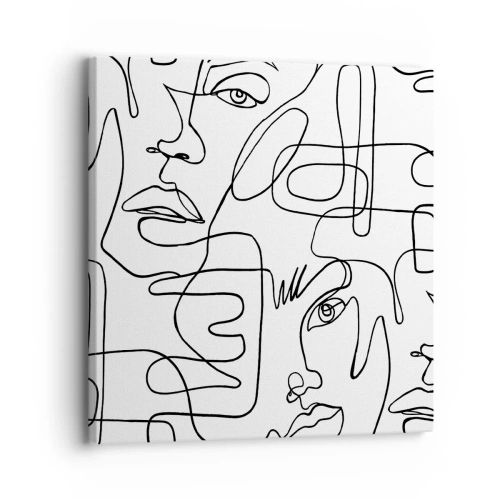 Cuadro sobre lienzo - Impresión de Imagen - Entre emociones enredadas - 30x30 cm